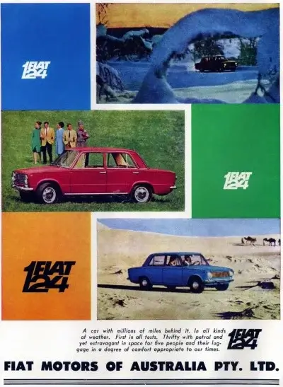 Click to Enlarge 1967 Fiat 124 Australia Spec