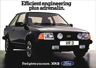 Click to Enlarge Ford Escort XR 3 Poster