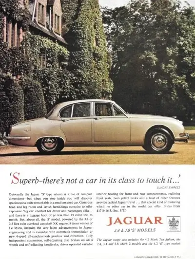 1966 S-Type Jaguar Tire Pressures