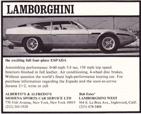 Click to Enlarge Lamborghini Espada Tires