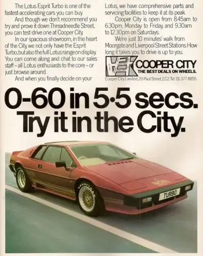 Click to Enlarge Lotus Esprit Sprint
