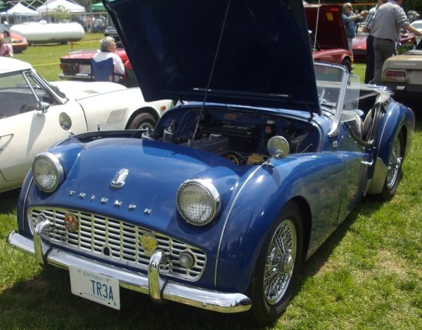 Click to Enlarge 1961 Triumph TR3A Blue